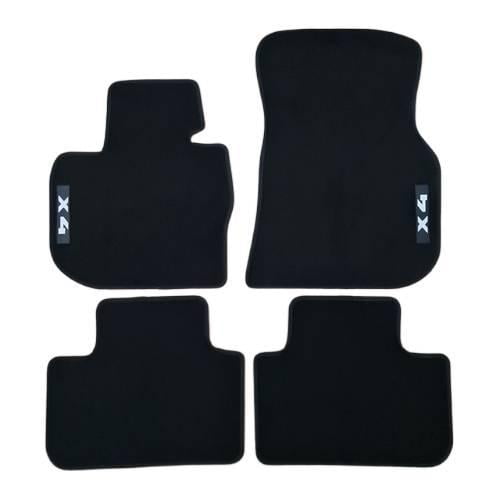 Car floor mats for BMW X4  Velour Carpet Black Waterproof Auto Liners Weather