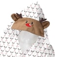 thumbnail image 5 of SwiftWear White Reindeer Print Family Pajamas Matching Onesie Set with Brown Reindeer Hood Holiday Collection, 5 of 5