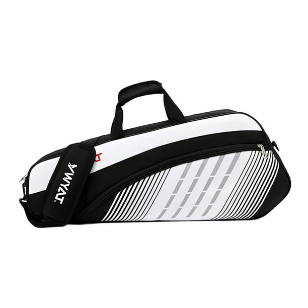 Bolsa para raquetas de tenis, bolso de mano para aficionados al bádminton, clases deportivas escolares En blanco y negro