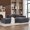 Gray, variant on Wansaly L-Shaped Deep Modular Sectional Seat Cloud Boneless Couch, Upholstered Corduroy Sofa for Living Room (Red, with Right Armrest)