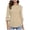 Beige, variant on Active Tops Women T-Shirts Casual O-Neck Puff Sleeve Top for Summer with Loose Fit Blouse Style Beige M