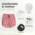 thumbnail image 4 of Rateoe Strawberry Printed 2 in 1 Women's Workout Shorts for Athletic Gym Running Shorts with Phone Pockets-XX-Large, 4 of 7