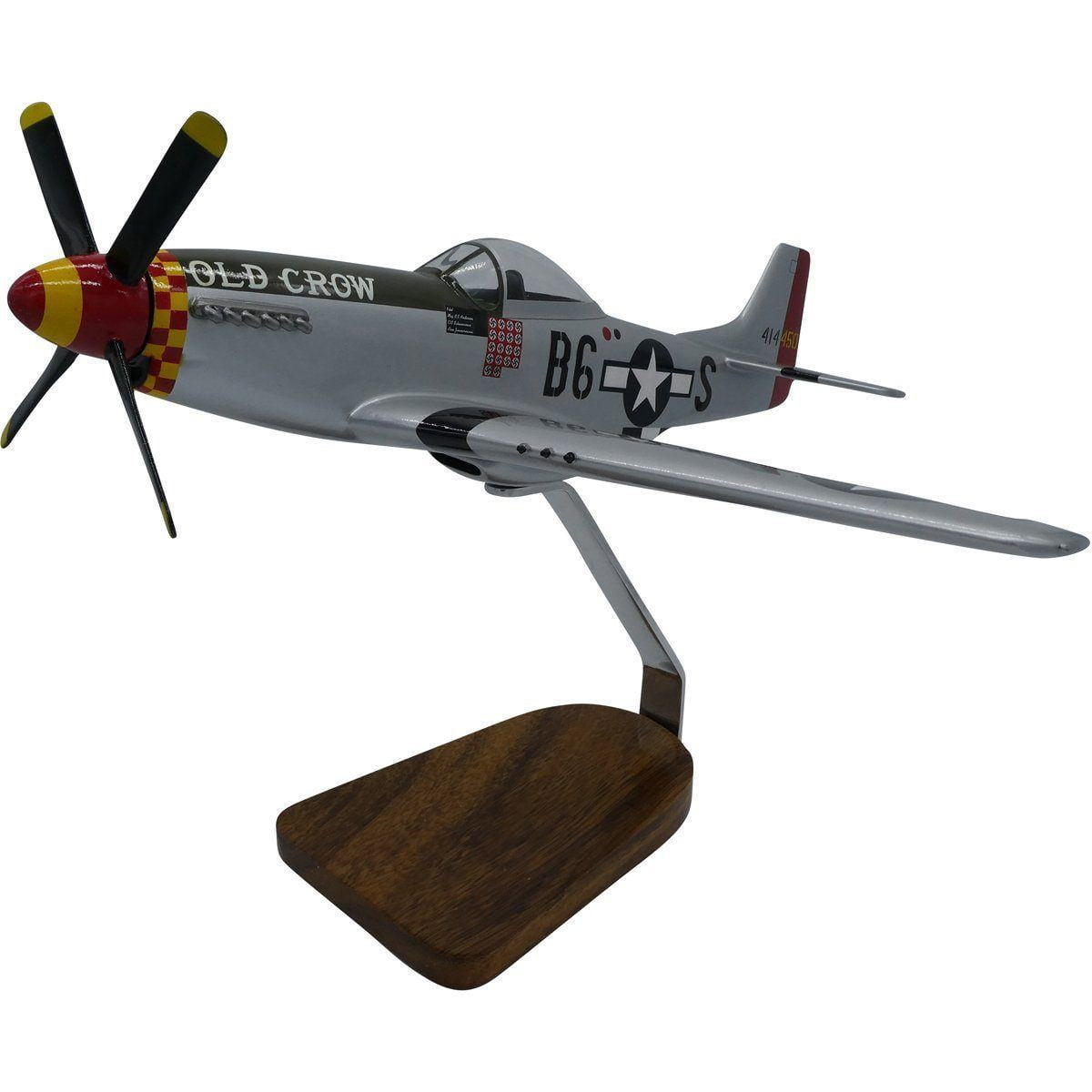 P  51  Mustang Clear Canopy  Open Edition Mahogany Model 
