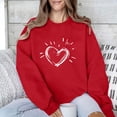 thumbnail image 5 of WTXUE Valentines Day Shirts Women Heart Graphic Crewneck Pullover Sweatshirt Loose Fit Long Sleeve Pullover Holiday Tops Fall Vintage Graphic Outfits Tops Fashion Tees Shirts Blue Xl, 5 of 6