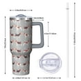 thumbnail image 2 of OBREWU Animal Beagle Cute Dog Tumbler with Handle and Lid,Animal Beagle Cute Dog 40oz Double Wall Vacuum Insulated Tumbler,Cups Gift for Women and Men, 2 of 7