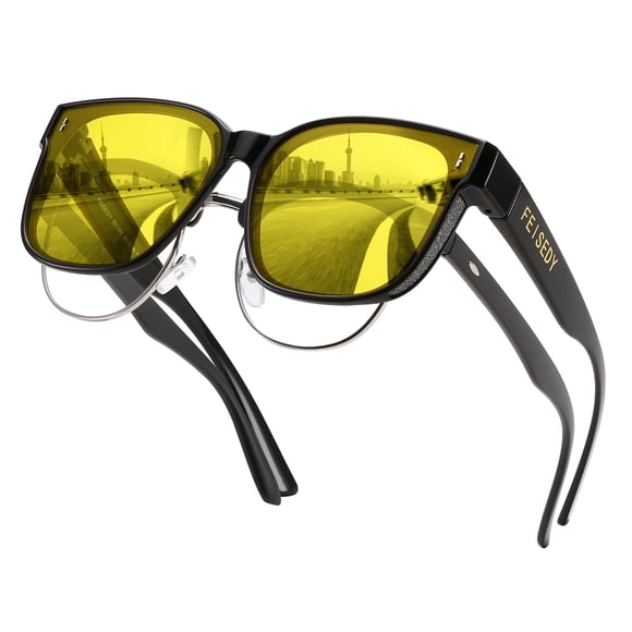 Gafas de sol FEISEDY B0269 Polarizadas con Visión Nocturna Amarillas