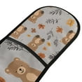 thumbnail image 4 of Yayeee Double Oven Mitt Kitchen Heat Resistant Baking 35" x7" Quilted Glove, Brown Cartoon Bears, 4 of 6