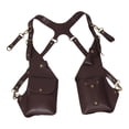 thumbnail image 3 of Armpit Bag Doble Bandolera con Correa Ajustable Bolsillo Interior para Teléfono Diseño Antirrobo y Material de PU Adecuado para Hombres y Mujeres en Trabajo Hogar Viajes Marrón oscuro, 3 of 8