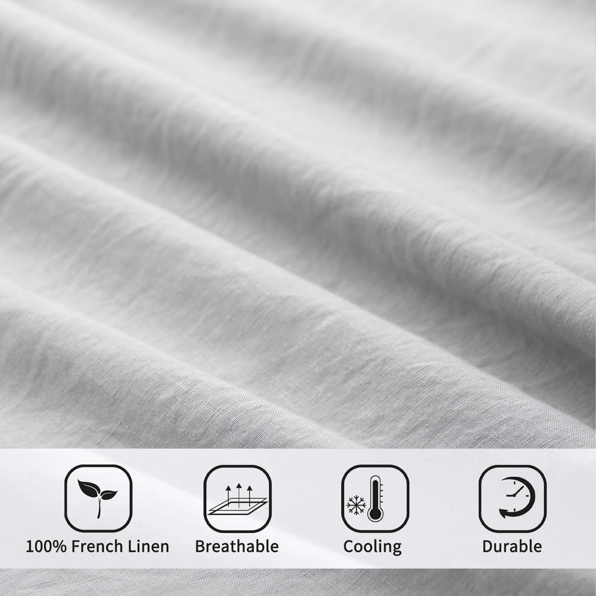 ATLINIA Bedding Linen Bed Sheets Set - 100% Pure Flax Linen Sheets