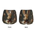 thumbnail image 3 of Daiia Palatial Style Flower Rabbit Pattern Women's 2 in 1 Running Shorts - Lightweight Athletic Workout Gym Yoga Shorts Liner with Phone Pockets-Small, 3 of 7