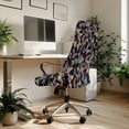 thumbnail image 3 of FKELYI Office Chair Cover Anti-Dust Swivel Chair Slipcover Stretchable Fabric Computer Chair Protector for Home Office Decoration, Colorful Butterfly Print, Large, 3 of 6