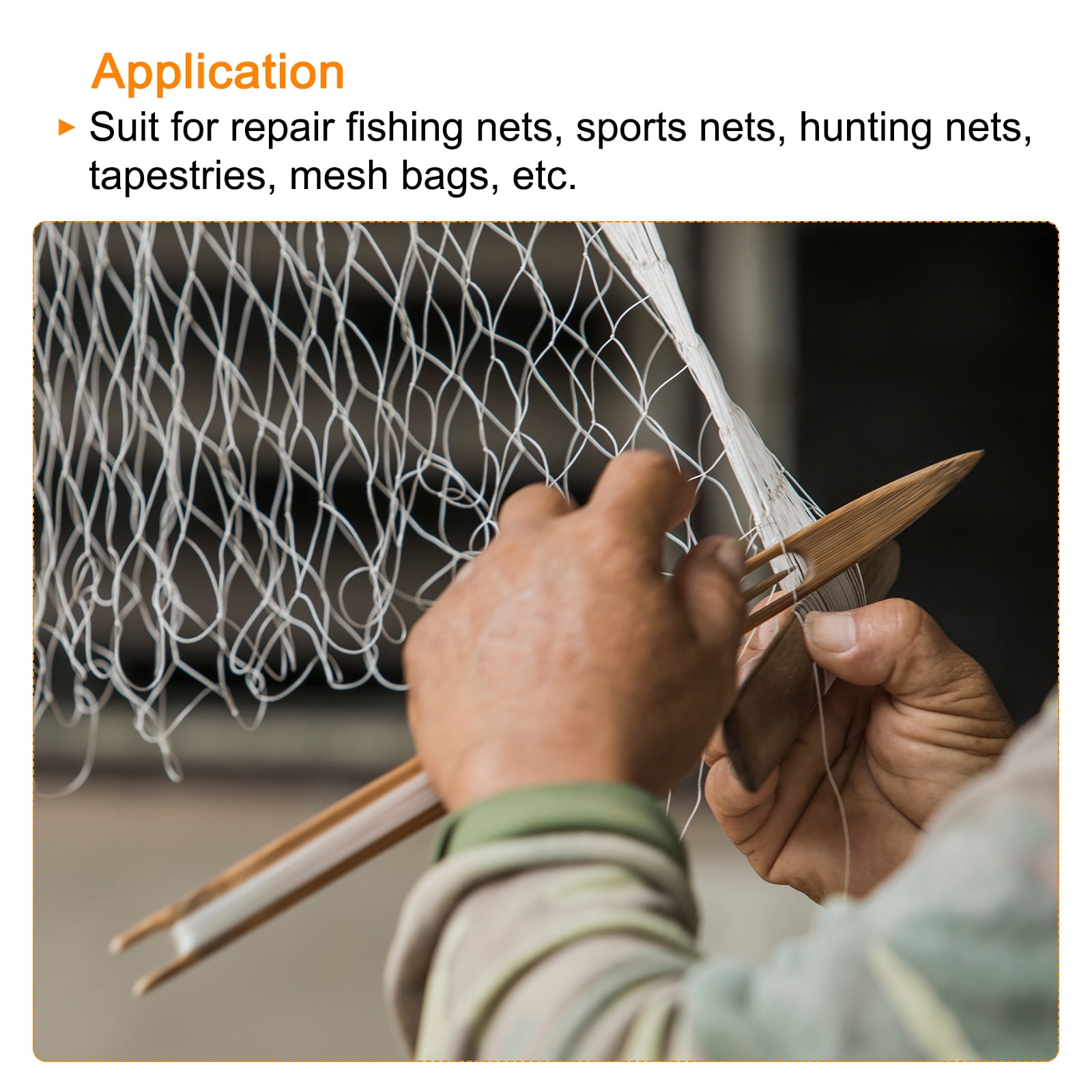 Uxcell 3# Bamboo Netting Needle Shuttle Fishing Net Repair Line