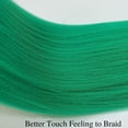 thumbnail image 2 of SUTENGDA Blue Braiding Hair Pre stretched Box Braid Kanekalon Braiding Hair Prestretched Human Hair 26Inch, 2 of 7