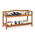 thumbnail image 1 of Costway 2-Tier Wood Shoe Rack Freestanding Shoe Storage Organizer Heavy-duty, 1 of 9