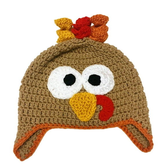 Thanksgiving Children Turkey Hat Kawaii Hat Wool Knit Hat Warm Cap Trend Crochet Beanies Cute Fashion Skull Cap Boy Girl