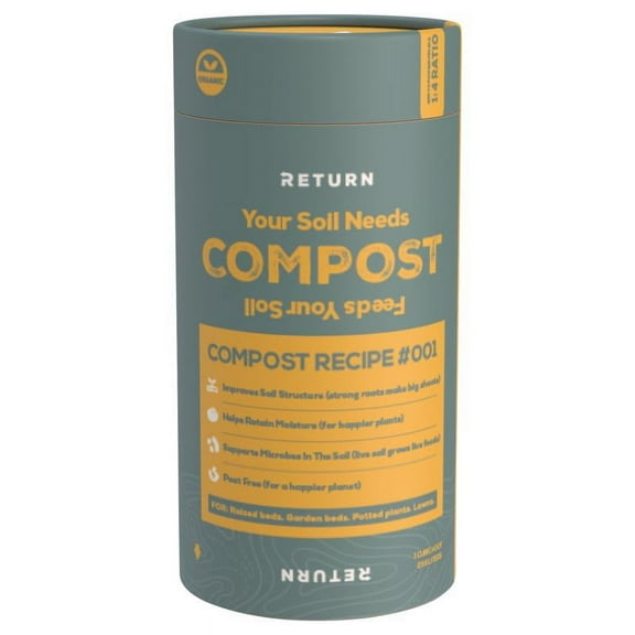 Return Compost Recipe #001  Organic Blend Garden Compost 1.5 qt