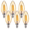 thumbnail image 1 of Bombillas LED tipo candelabro FLSNT de 4 W (equivalente a 40 W), paquete de 6, 1 of 9