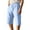 Light Blue, variant on Chiccall Men's Cotton Shorts Elastic Waist Drawstring Breathabl Below Knee Shorts Casual Summer Beach Shorts with Pocket Sizes S-3XL