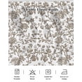 thumbnail image 5 of Brown Flower Wrap Around Bed Skirts for Queen Bed 16" Drop,Bed Skirt with Adjustable Elastic Belt Dust Ruffle Bed Valance for Bedroom Hotel Vintage Farmhouse Boho Leaf Spring Plant Bed Frame Cover, 5 of 7