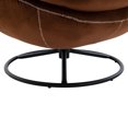 thumbnail image 6 of Modern Accent Chair with Ottoman, Upholstered Velvet Swivel Lounge Armchair with Tufted Decor, Comfy Single Sofa with Metal Base for Living Room Bedroom Reading, Brown, 6 of 9