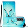 thumbnail image 2 of Wallet Case for Samsung Galaxy S21 FE with Colorful Painting Pattern PU Leather Magnetic Kickstand Flip Folio Cover, Card Slots Holder Soft Silicone Shockproof Protective Case,Pattern-G, 2 of 8