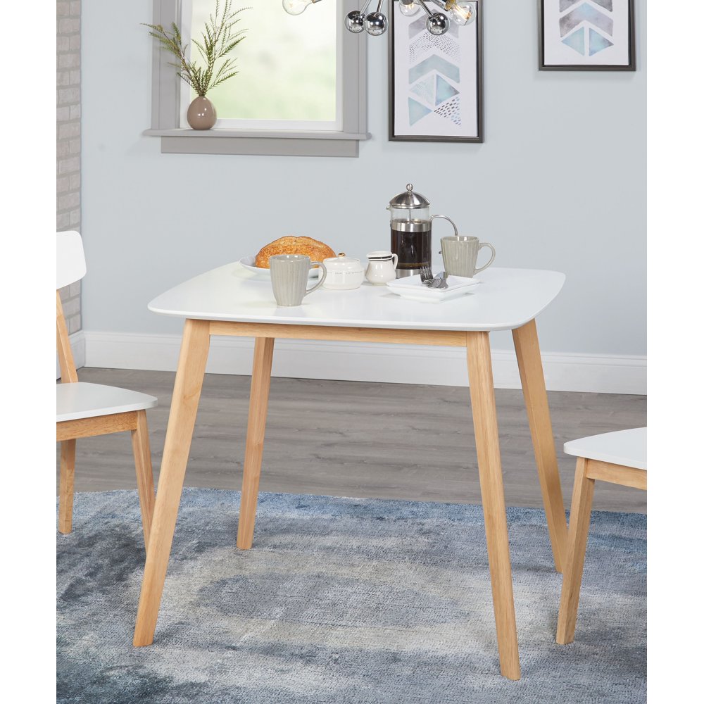 Modern Dining Table, White/Natural - Walmart.com - Walmart.com