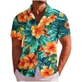 thumbnail image 3 of Iyufng Mens Hawaiian Shirts Short Sleeve Casual Shirts Button Down Beach Summer Shirt for Men, 3 of 7