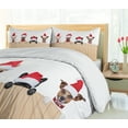 thumbnail image 5 of Ambesonne Christmas Duvet Cover Sets, Wooden Fences Humor, 2-Queen, Tan Red, 5 of 7