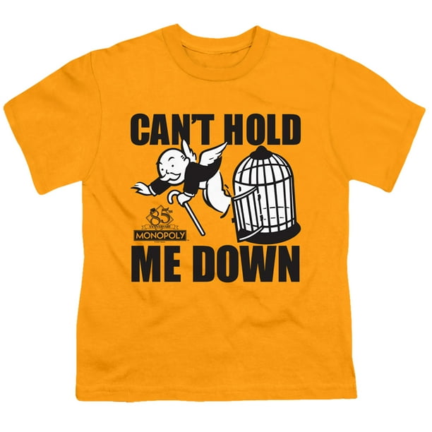 Cant Hold Me Down S/S Youth 18/1 T-Shirt-Gold - Walmart.com