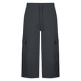 thumbnail image 4 of LEKODE Womens Capri Pants Boho Pants for Women Golf Pants Summer Pants for Women Sweatpants Women Athletic Pants for Women Cargo Pants Women Ladies Pants Dark Gray XL, 4 of 5