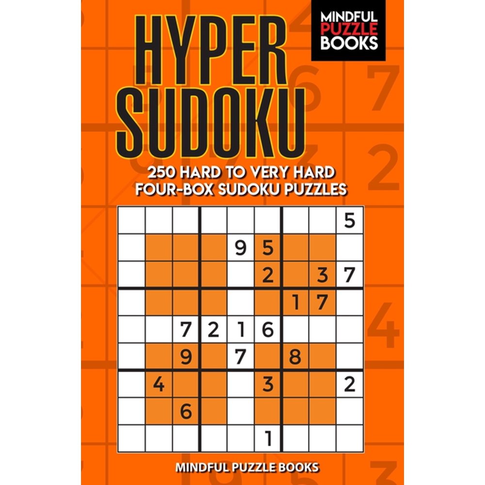 Windoku Hyper Sudoku 250 Hard To Very Hard Four Box Sudoku Puzzles 