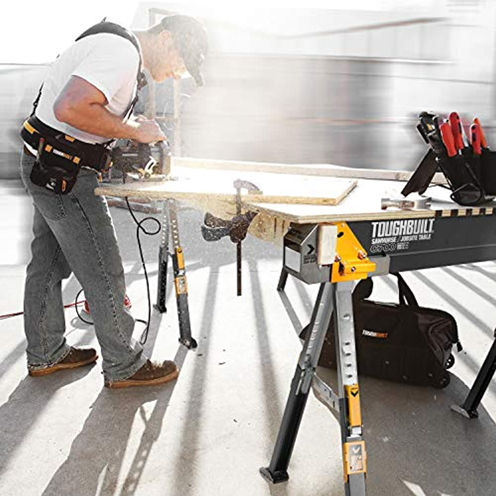 Toughbuilt Sawhorse Adjustable Up To 4 X Size Support Arms 1300 LB Capacity