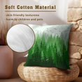 thumbnail image 5 of Birch Tree Forest Pillow Covers Set of 2, Misty Deep Green Wood Mountain Decorative Throw Pillowcases 16x16 Inches, Soft Cushion Cover Double Side Print for Home Decor, 5 of 6