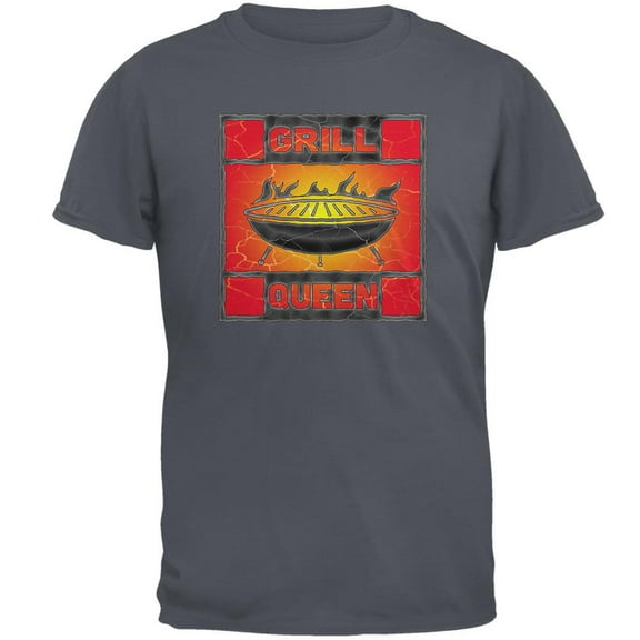 Grill Queen Mens T Shirt Charcoal LG
