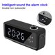 thumbnail image 4 of Reloj despertador digital Bluetooth con micrófono Carga USB LED Sonido de manos Multifunción Subwoofer Negro Sunnimix Relojes de alarma, 4 of 8