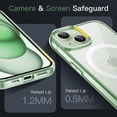thumbnail image 5 of JETech Magnetic Case for iPhone 15 6.1-Inch Compatible with MagSafe Wireless Charging, Shockproof Phone Bumper Cover, Anti-Scratch Clear Back (Green), 5 of 6