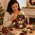 thumbnail image 5 of 3D Fabric Poke Wreath DIY Kit, Bell Pattern Punch Art Craft Set, Beginner-Friendly Xmas Wall Hanging Decor for Front Door Window Home Party, 5 of 7