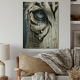 thumbnail image 2 of Designart "Eye Closeup Zebra III" Animals Print on Natural Pine Wood, 2 of 5