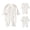 White, variant on Baby Wrapover Bodysuit with Animal Patch - Long Sleeve Leaf Print One-Piece Romper with Cross Front Snap Closure Soft Breathable Newborn Sleepwear