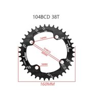 (One Piece) 104BCD Disc 44T46T48T50T52T Disc Mountain Bike Single Speed Positive and Negative Gear Disc (38T)