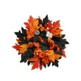 thumbnail image 2 of Loyerfyivos Halloween Door Decorations Home Outside Hello Signs Decor Welcome, Halloween Wreaths for Front Door Outdoor Window Thanksgiving Garland Yard Hanging Vintage Maple Leaves Wreath Decor, 2 of 6