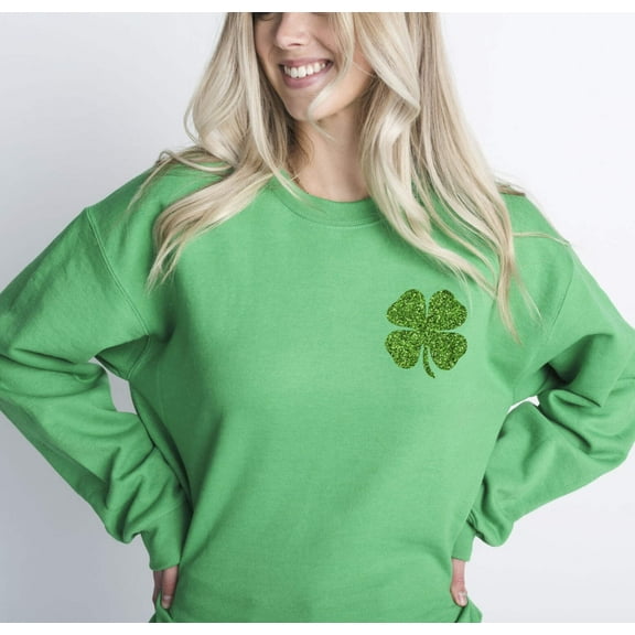 CLOVER ST PATRICS DAY Graphic Pullover Sweatshirt