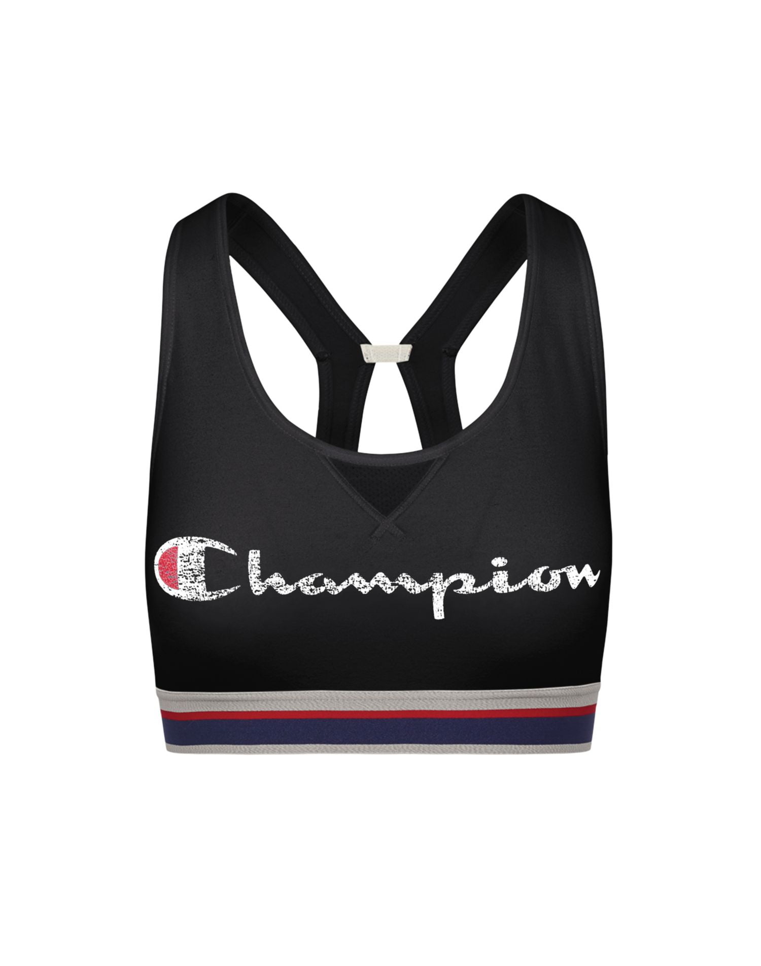 Champion Champion Womens The Authentic Sports Bra, XXL, Script Black