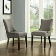 thumbnail image 2 of Modern Contemporary Urban Design Kitchen Room Dining Side Chair ( Set of Two), Grey Gray, Fabric, 2 of 5