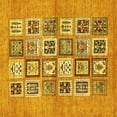 thumbnail image 1 of Ahgly Company Indoor Square Abstract Yellow Modern Area Rugs, 4' Square, 1 of 4