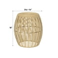thumbnail image 6 of Abble Patio Side Table, Wicker Small Round Metal End Table, Rattan Accent Table for Outside Garden Stool, Outdoor Ottoman - Beige, 6 of 6