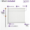 thumbnail image 4 of 5ft H x 6ft W (1 Panel + 1 Post) No Dig WamBam Windsor Fence Kit, BL19107, 4 of 4