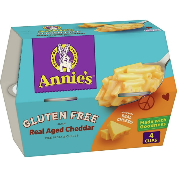 Annie's Gluten Free Macaroni and Cheese, Rice Pasta & Real Aged Cheddar