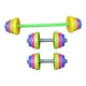 thumbnail image 1 of 3pcs juguetes para niños pesas para niños barra para mayores de 3 años para niños entrenamiento de niñas fitness gimnasia pesas para entrenamiento, 1 of 8
