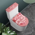 thumbnail image 3 of HELLHERO Toilet Lid Cover Set Stretch Fit for Modern Bathrooms Reusable Toilet Lid Covers Set, Happy Mother's Day Heart Pattern, 3 of 7